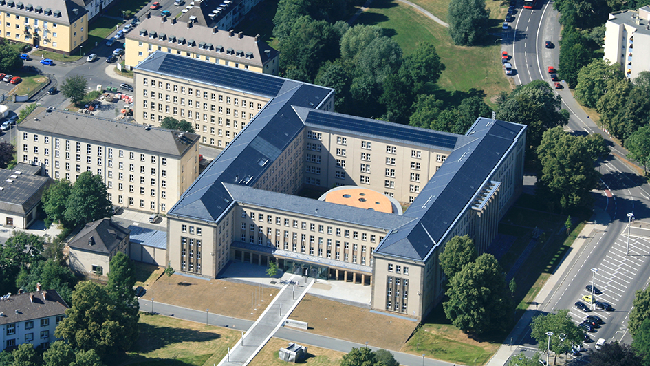 Luftbild vom Gebäude des Bundessozialgerichts